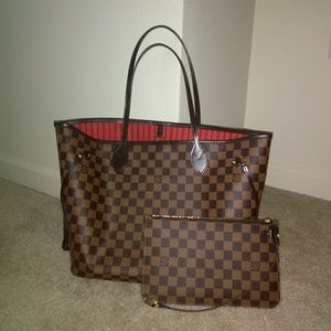 Louis Vuitton Neverfull/ Medium/ Damier Ebene
